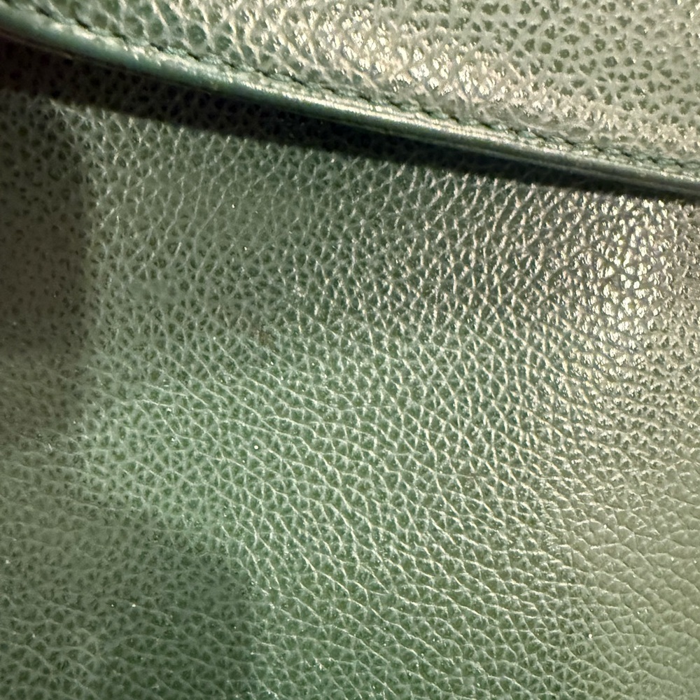 Vintage Coach Madison Biltmore Emerald Green Leather Purse (J7E-4427) - Picture 4 of 11